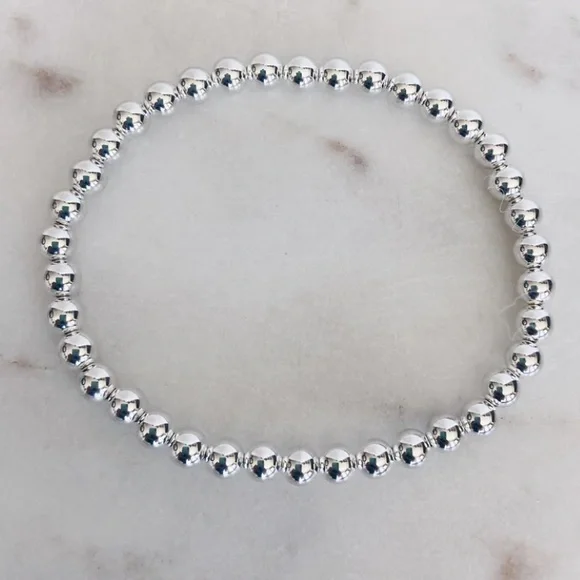 14k Gold Filled and Sterling Silver 
Beaded Bracelet - Picture 3 of 3